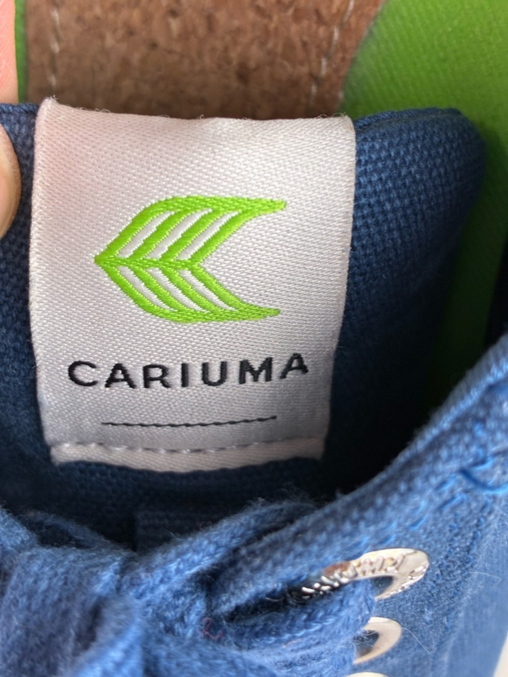 Cariuma‎ Blue Canvas Sneakers Size 7.5 | Casual Lace-Up Eco Shoes - Picture 2 of 9